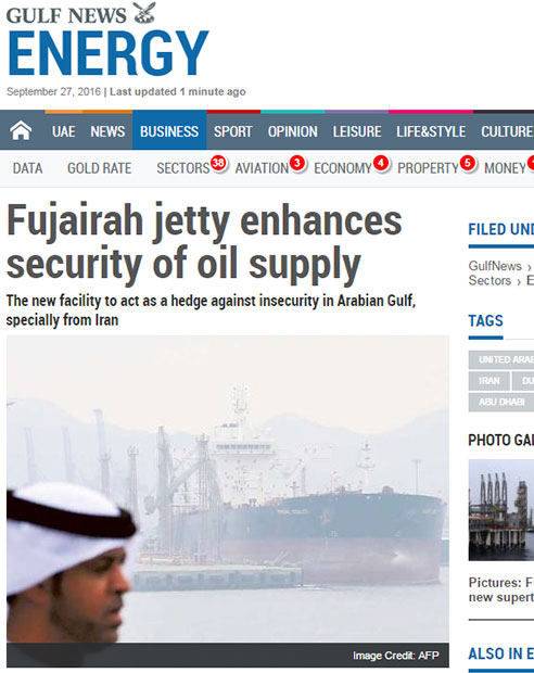 Fujairah jetty enhances security of oil supply